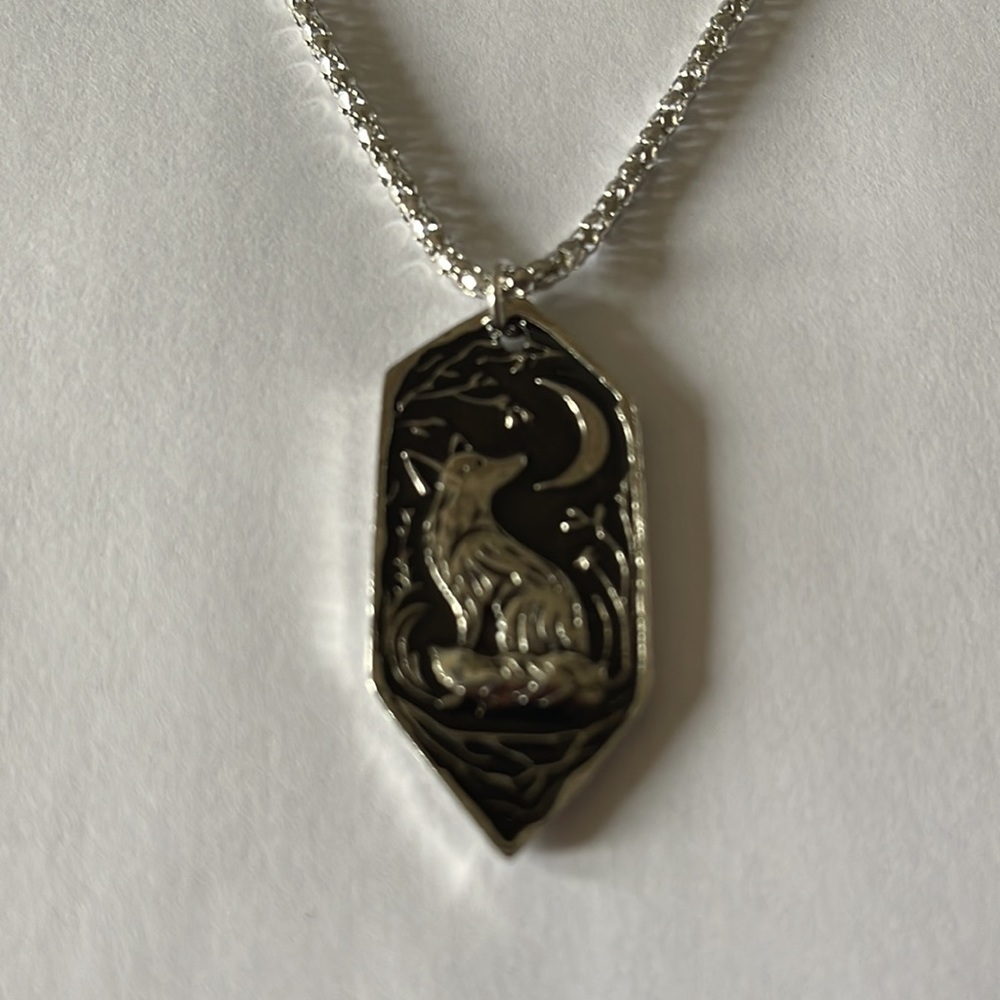 Lunar Wolf Pendant Necklace - Picture 5 of 6